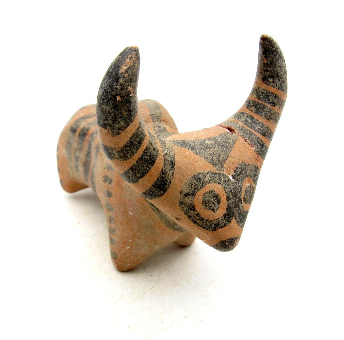 Ancient Indus Valley Terracotta Decorated Bull Idol (1 of 4)