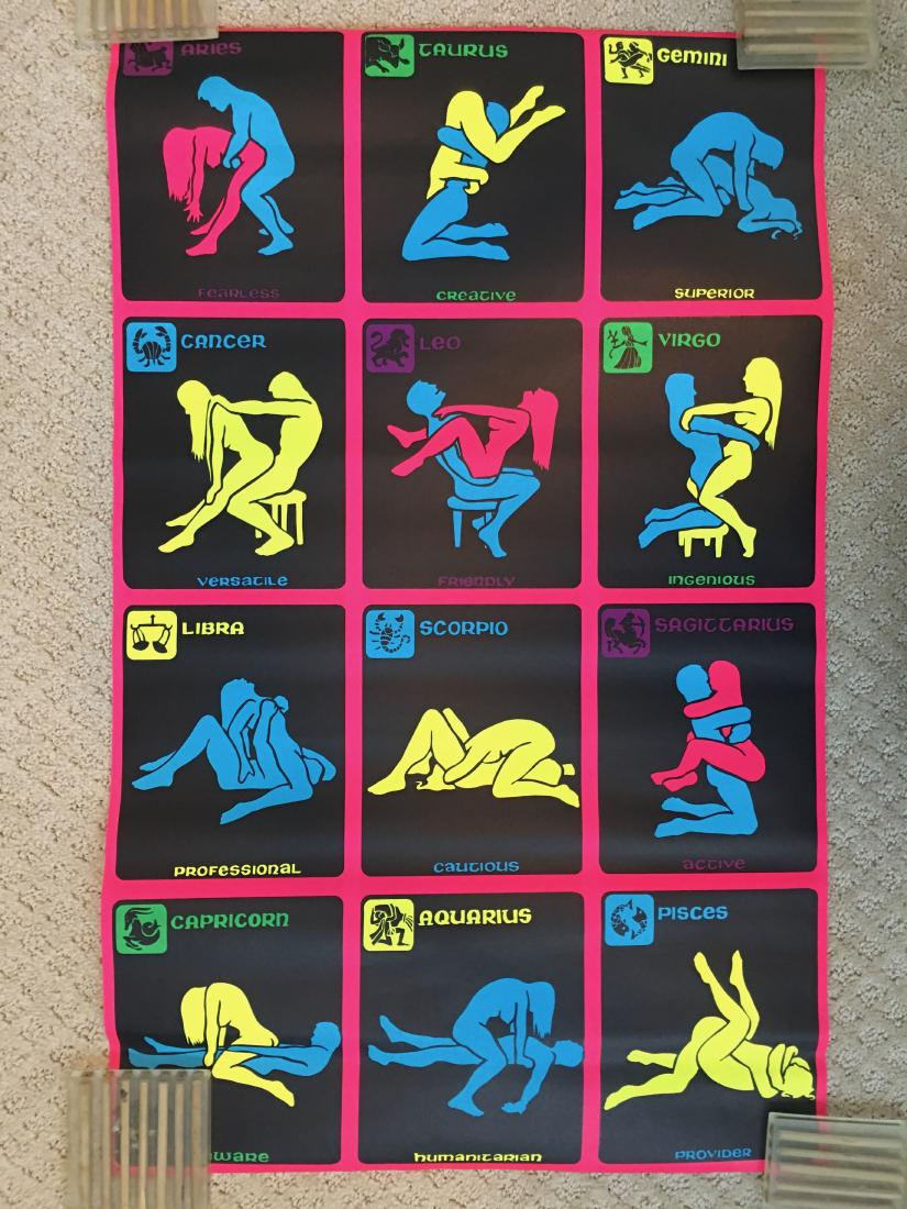 RARE - Astrology SEX Positions - BLACKLIGHT (1 of 1)
