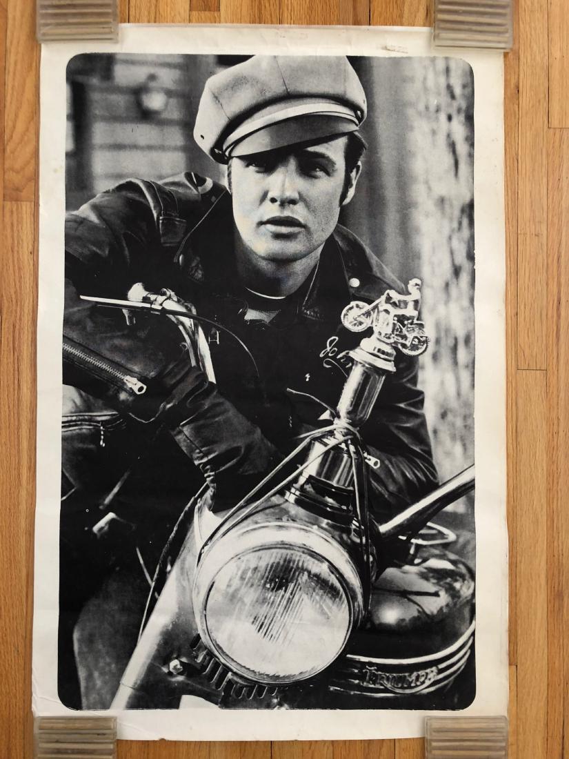 Marlon Brando On Triumph Motorcycle Vintage Poster (1 of 1)