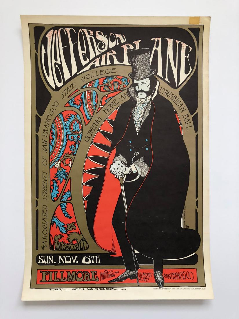 RARE ! Edwardian Dress Ball - JEFFERSON AIRPLANE: RARE ! Edwardian Dress Ball - JEFFERSON AIRPLANE. RARE ! Edwardian Dress Ball - JEFFERSON AIRPLANE WITH ART BY STANLEY MOUSE. Nov 6, 1966 AT THE Fillmore Auditorium (San Francisco, CA). Here is a VERY