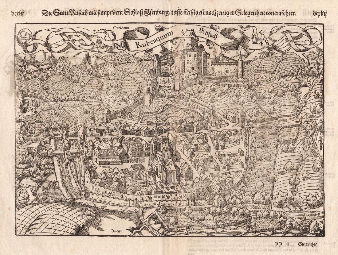 Munster: View of Roussach (Alsace) & Isenburg Castle (1 of 1)