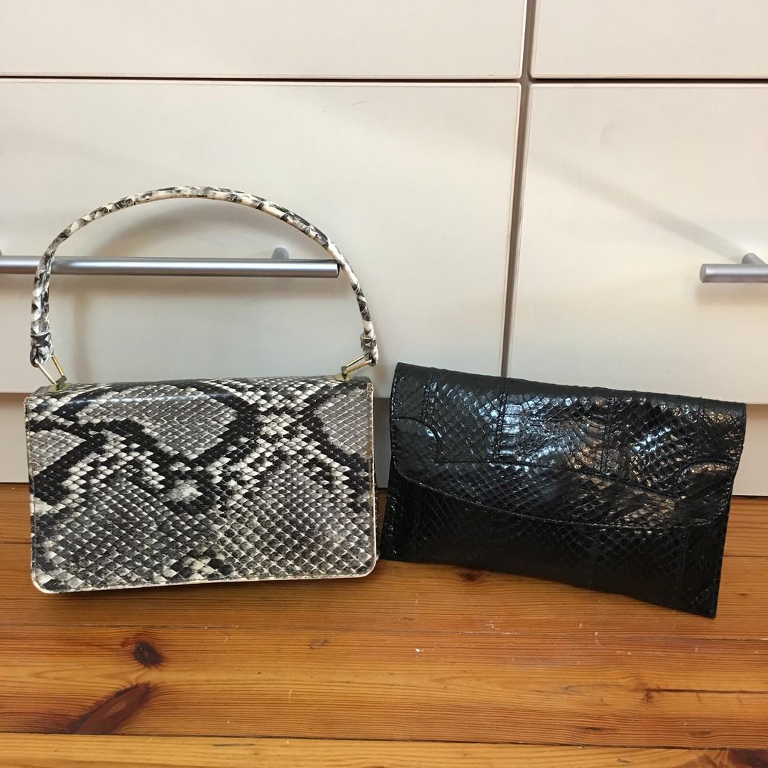 Women’s 2 Vintage Genuine Snakeskin Leather Bags (1 of 10)