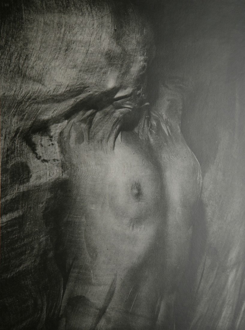 ERWIN BLUMENFELD - Nude Behind Veil: Artist: Erwin Blumenfeld Title: Nude Behind Veil Date Printed: 1979 Heliogravure Printer Location: Electa Italy Size: 29.6x21.9 cm - 10.6x8.6 inch, With tissue guard Mount Size: 30x40 cm - 15.7x11.8 I
