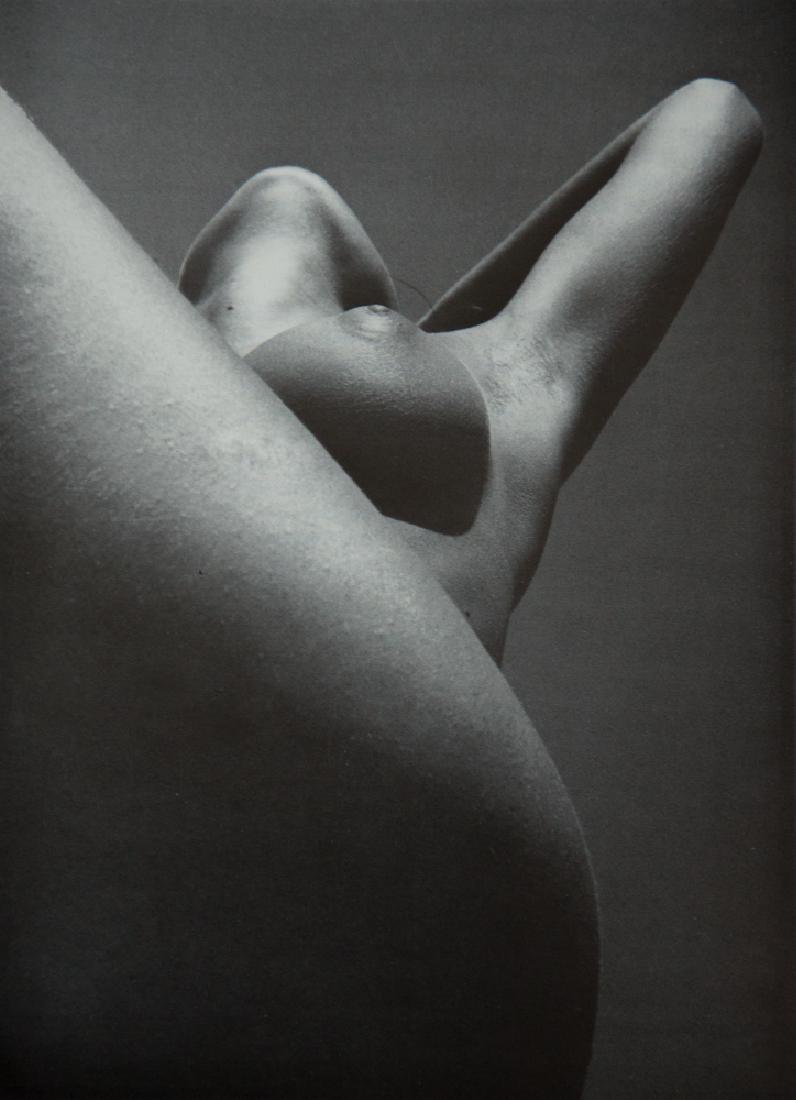 LUCIEN CLERGUE - Nude, Low Angle: Artist: Clergue, Lucien Title: Nude, Low Angle Medium: Sheet Fed Gravure, 1982, USA Dimensions: 6x8.25" Heat Wax Mounted on 11x14" Conservation Board Please note that this lot has a confidential reser