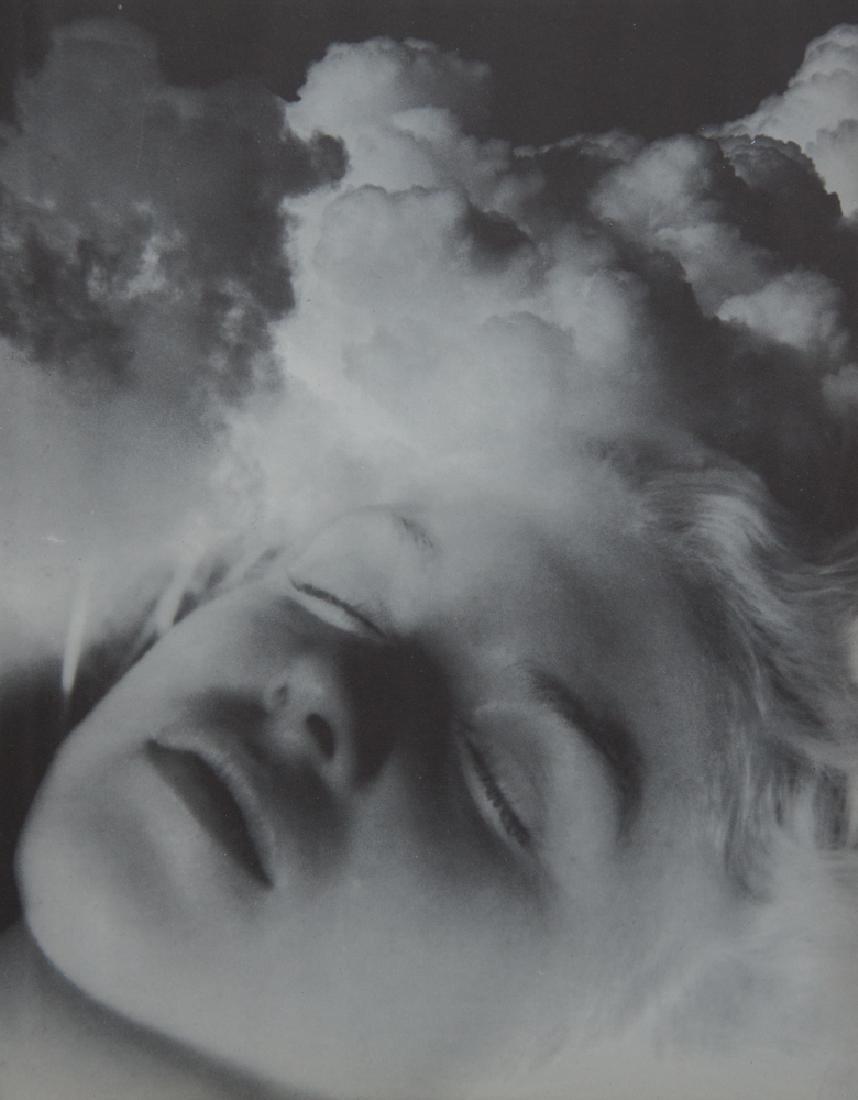ANDRE DE DIENES - Marilyn Monroe, Clouds: Artist: De Dienes, Andre Title: Marilyn Monroe, Clouds Medium: Sheet Fed Gravure, 1985, USA Dimensions: 9.5x12" Heat Wax Mounted on 14x18" Conservation Board Andre De Dienes was a Hungarian photograph