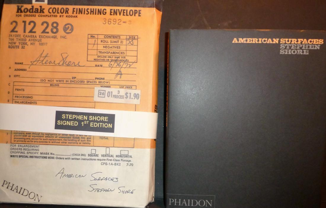 American Surfaces-Signed 1st Edition: American Surfaces-Signed 1st Edition Stephen Shore 2005, Phaidon Inc. NY 1st edition artist's book In 1972, Stephen Shore left New York City and set out with a friend to Amarillo, Texas. He didn't dri