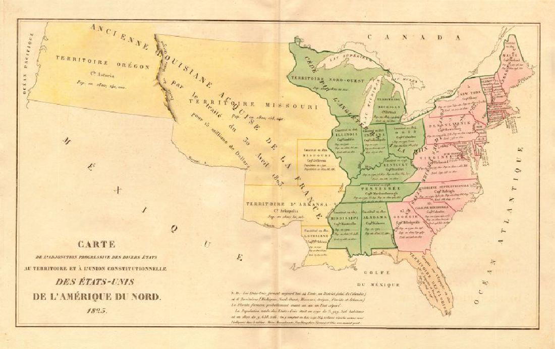 Buchon: Antique Map of USA territorial development (1 of 2)