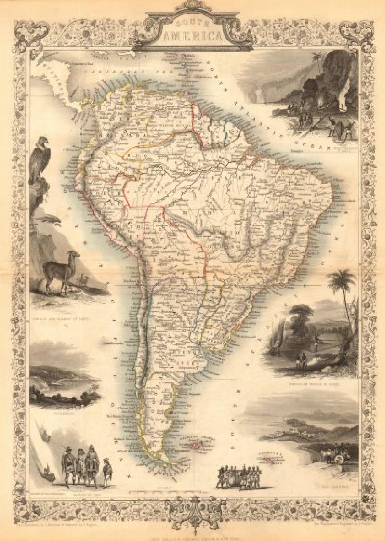 Tallis/Rapkin: Antique Map of South America, 1849 (1 of 2)