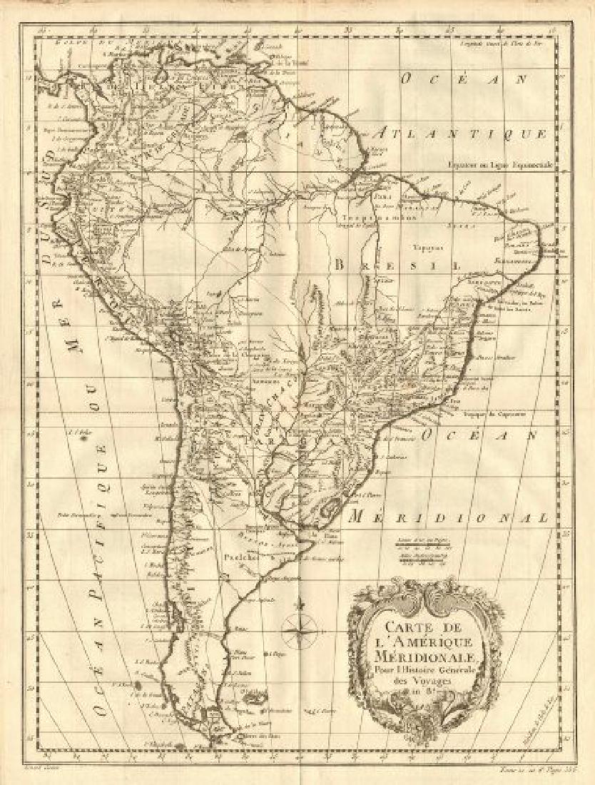 Bellin: Antique Map of South America, 1758 (1 of 2)