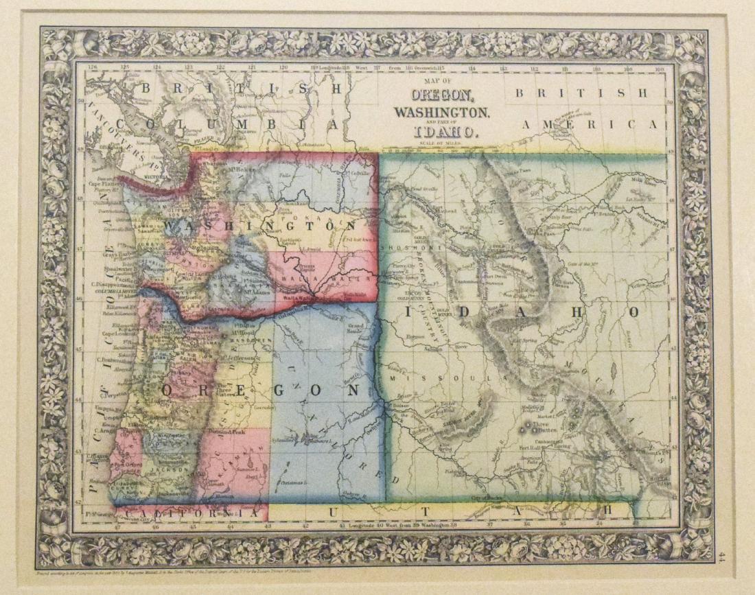 1889 Mitchell Map of Pacific Northwest -- Map of: Title/Content of Map: 1889 Mitchell Map of Pacific Northwest -- Map of Oregon, Washington and Part of Idaho Date: 1889 Philadelphia Cartographer: S. A. Mitchell Size: 12 x 16 in. This is handsome map 