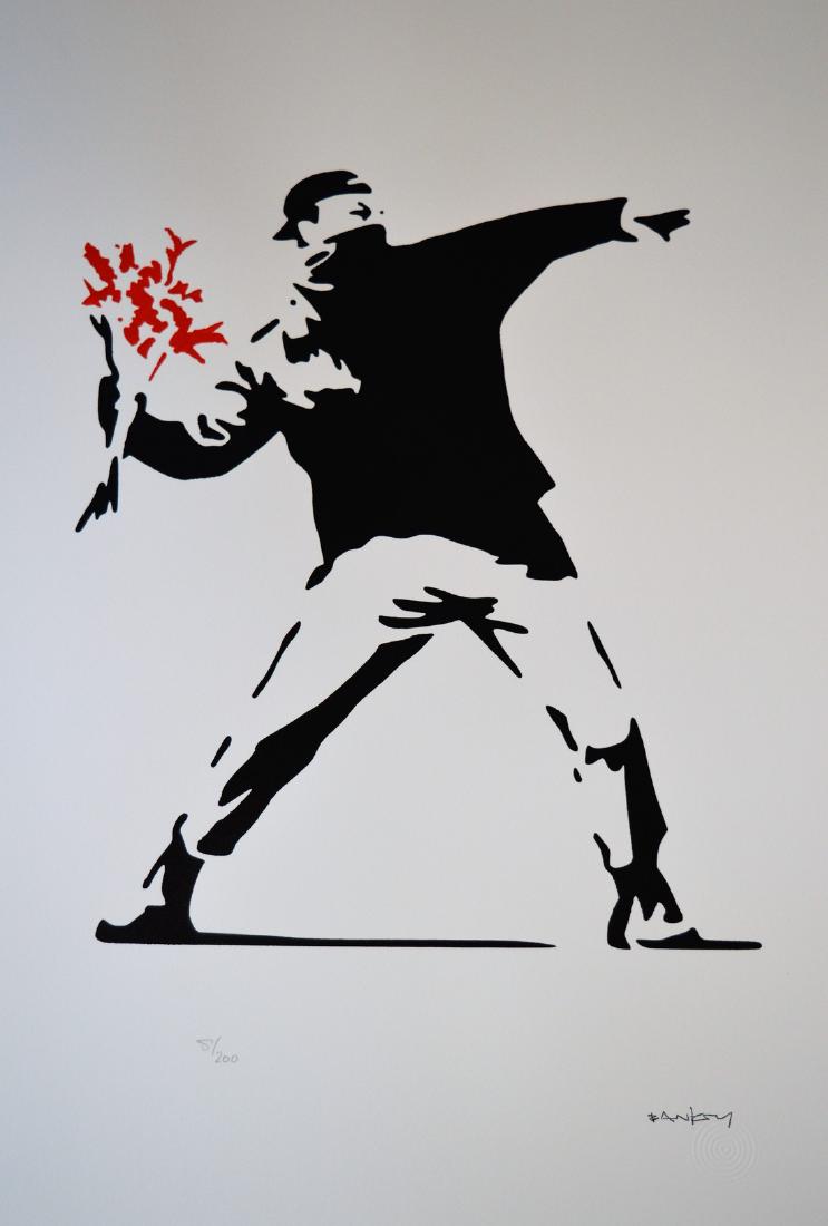 Flower Trower Red BANKSY, After (1 of 4)