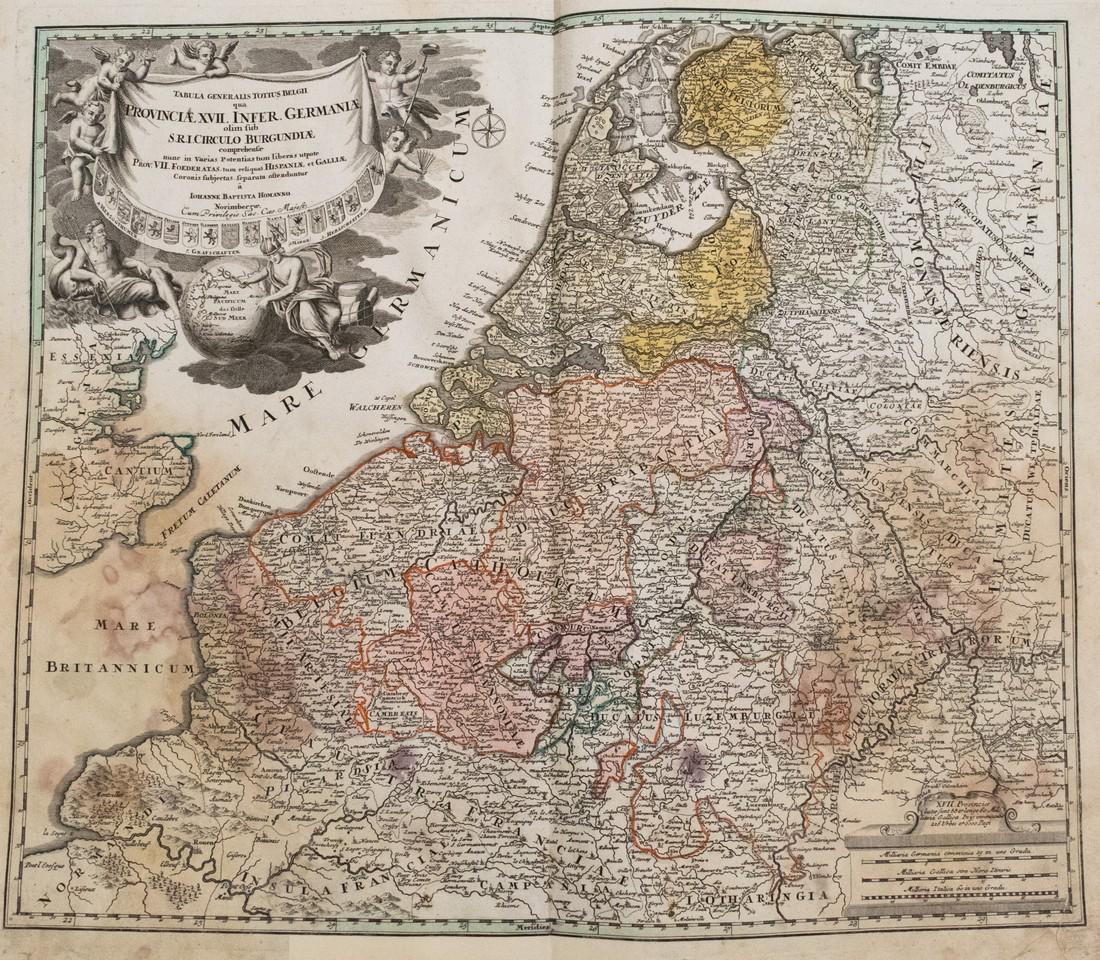 1753 Homann Map of the Low Countries: Tabula Generalis (1 of 1)