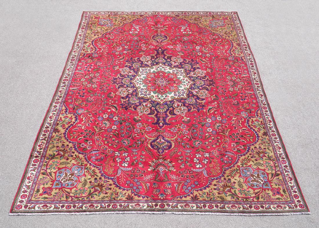 Hand Woven Vintage Persian Tabriz Rug 10.9x7.4 (1 of 7)