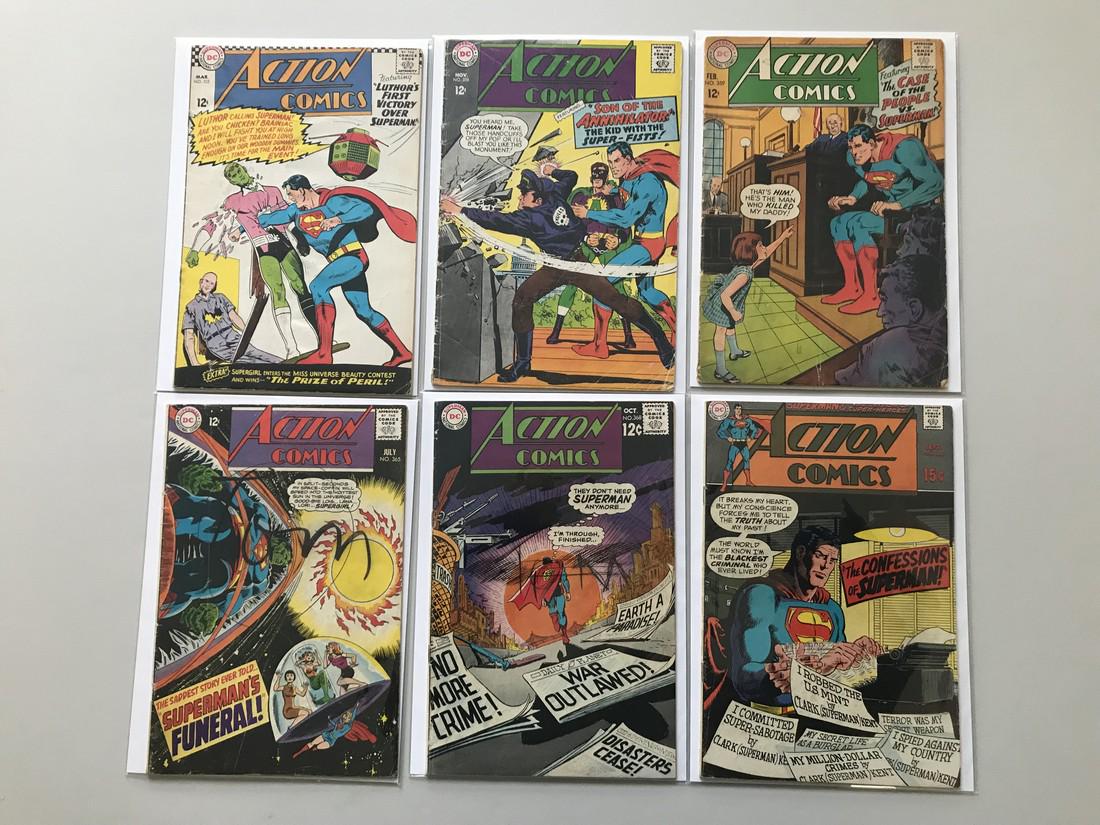 Lot of 6 Action Comics (1938 DC) #335 356 359 365 368 (1 of 2)