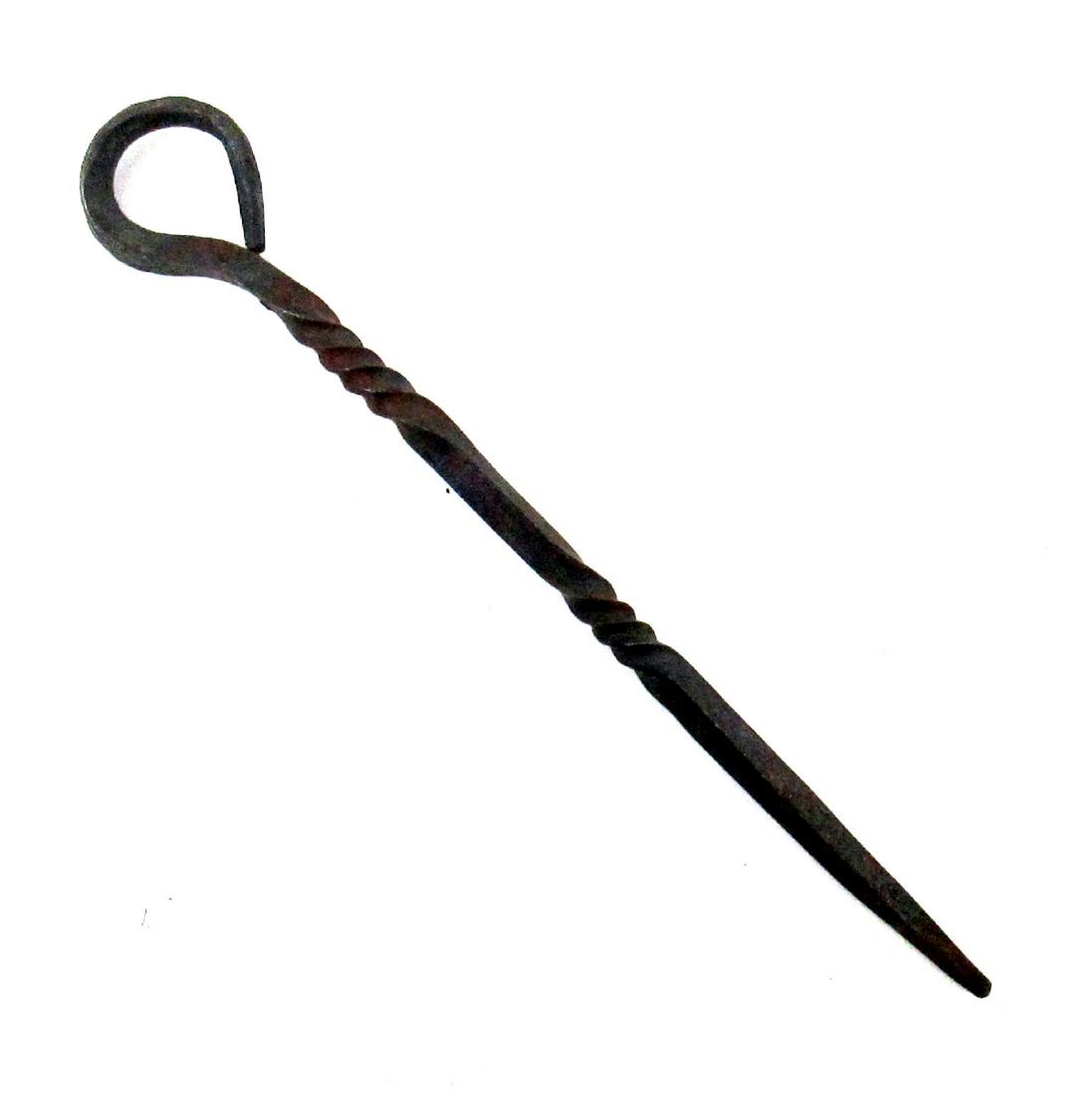 18th C Forged Iron Hearth Skewer (1 of 7)
