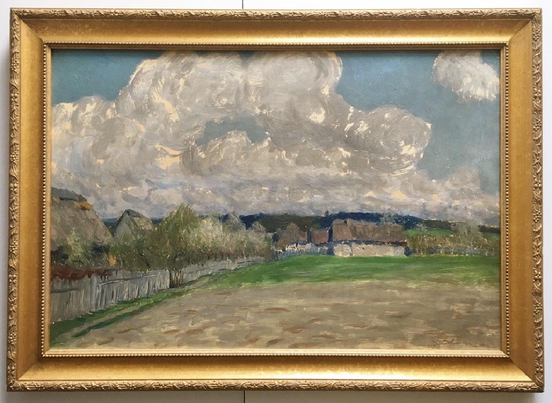 Impressionist Village Scene Painting (Framed) (1 of 5)