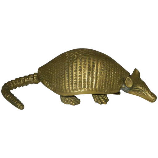 Vintage Brass Armadillo Figurine Or Paperweight