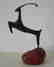 Art deco metal deer mounted on a stone, handmade / arts - 2