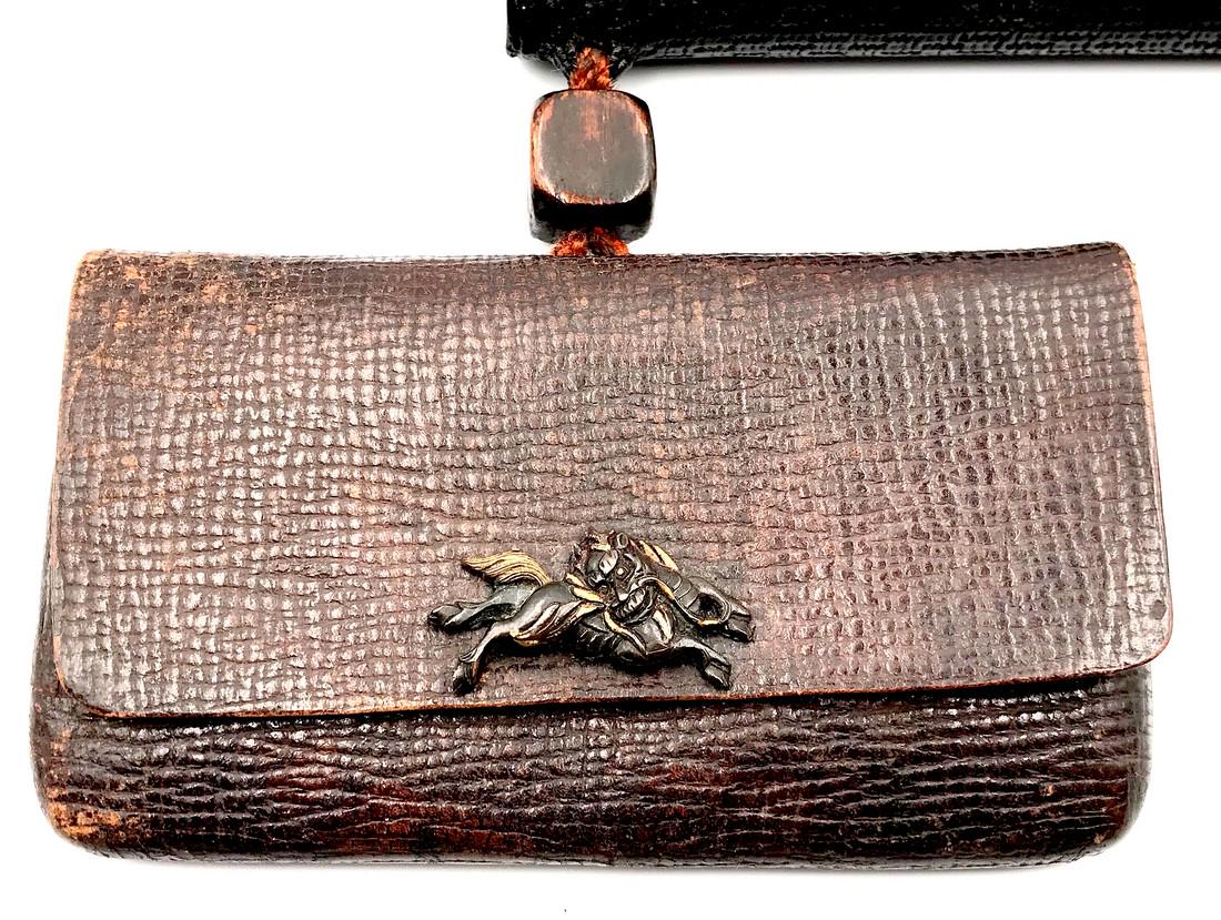 Tobacco-pouch (doran), pipecase (kiseru-zutsu), and (1 of 5)