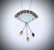 Sterling Silver Jade Garnet Citrine Peridot Necklace
