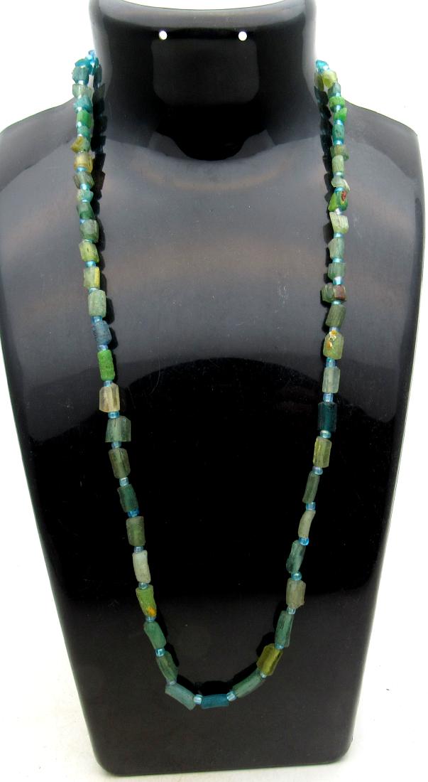 Ancient Roman Glass Fragment Beaded Necklace (1 of 3)