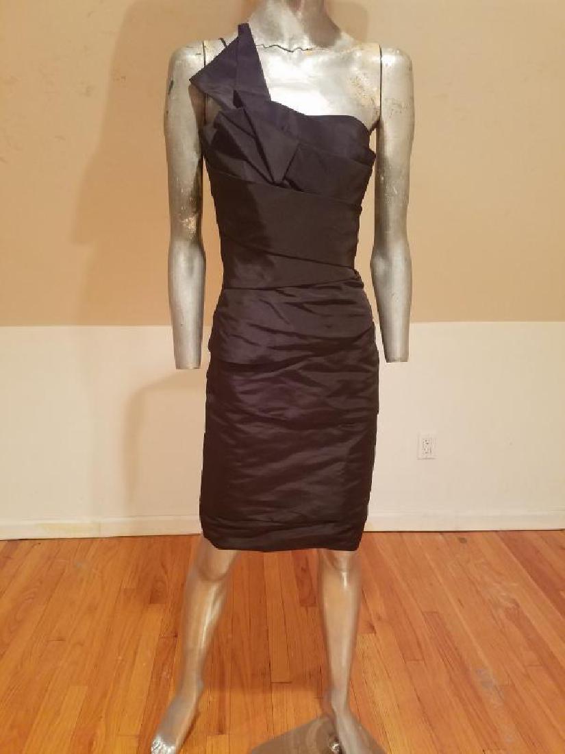 Vintage Jacques Fath Paris silk one shoulder cocktail (1 of 12)