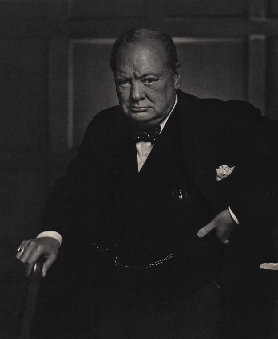 YOUSUF KARSH - Winston Churchill: Artist: YOUSUF KARSH Print Title: Winston Churchill Medium: Sheet-Fed Gravure Printed in 1960 Printed in Netherlands Image size approx. 9.25 X 10.5 inches Yousuf Karsh (1908-2002) was an Armenian-Cana