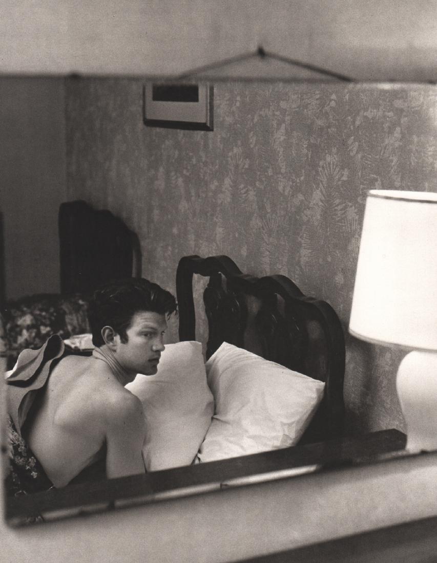 BRUCE WEBER - Chris Isaak: Artist: BRUCE WEBER Print Title: Chris Isaak, Hotel Iroquois, NYC 1986 Medium: Sheet-fed Gravure Printing Date: 1988 Printed in Spain Image Size: 8.5 X 11 inches Bruce Weber is an American fashion pho