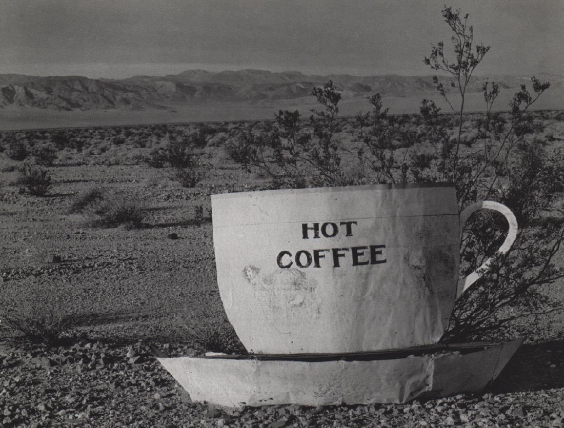 EDWARD WESTON - Hot Coffee: Artist: EDWARD WESTON Print Title: Hot Coffee, Mojave Desert, 1937 Medium: Sheet-fed Gravure Printing Date: 1966 Printed in the USA Image Size: 7.5 x 6 inches Edward Henry Weston (1886-1958) was a 20t