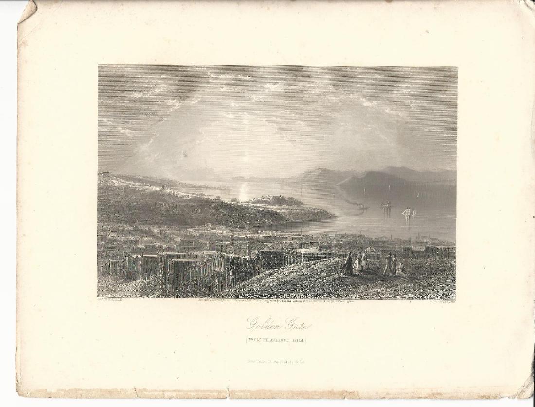 1873 Engraving Telegraph Hill San Francisco (1 of 1)