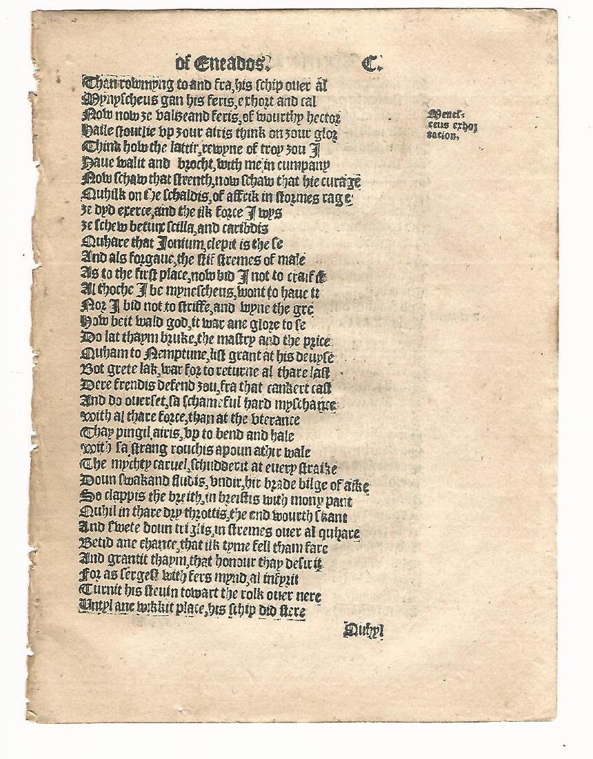 1553 RARE English Leaf Aeneid Virgil (1 of 2)