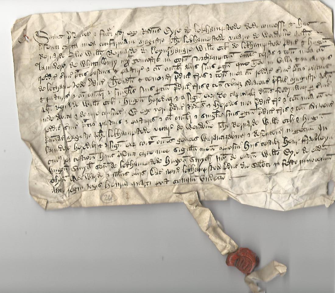 1410 English Vellum Deed Reign Henry IV w/ Seal (1 of 1)