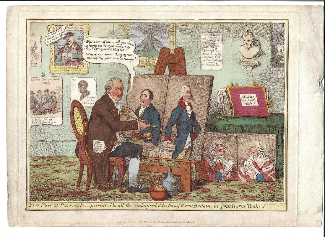 c1820 Hand Colored James Gillray Political Cartoon (1 of 1)