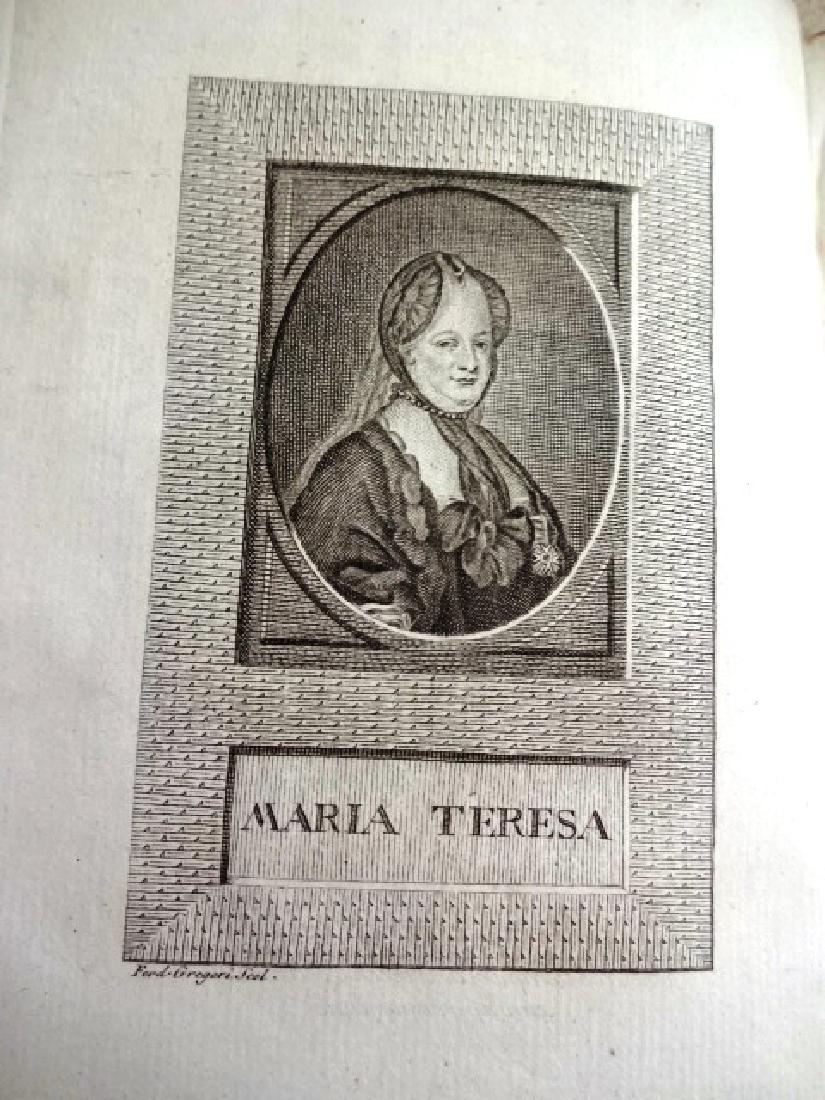 1781 Fine Printing Elogio Di Maria Teresa: Elogio Di Maria Teresa Imperatrice De Romani Regina D’Ungheria E Di Boemia Arciduchess Ad Austria.., printed at Firenze, 1781, Nella Stamperia Stecchie del Vivo. Engraved frontis and Title, 70 pages