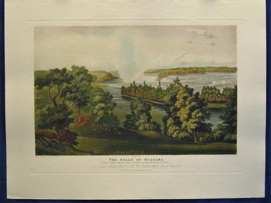 The Falls of Niagra (Plate 4) Antique Print Lieut. (1 of 2)
