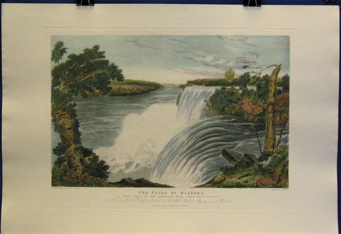 The Falls of Niagra (Plate 5) Antique Print Lieut. (1 of 2)