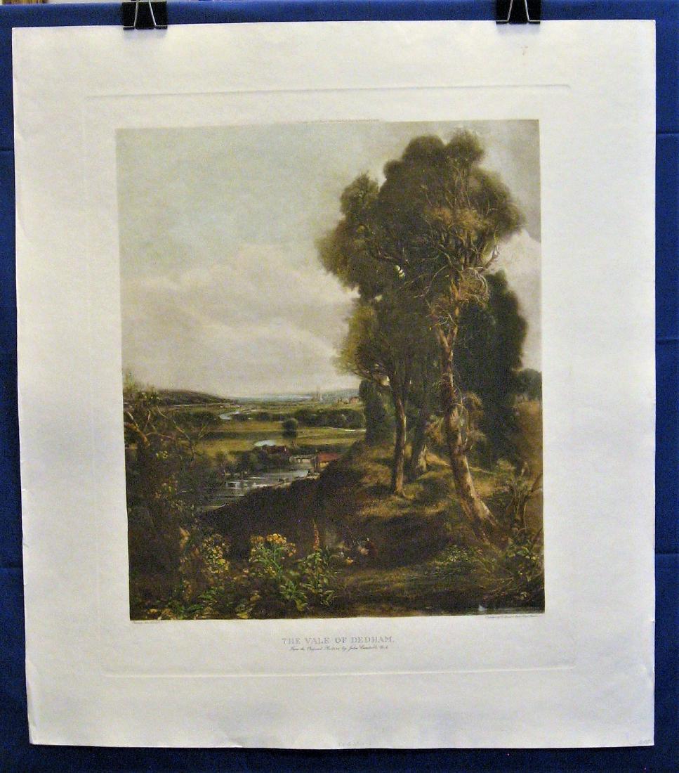 The Vail of Dedham Antique Print John Constable: Title: The Vail of Dedham Artist: John Constable Engraver: R. Powell Year Published: 1898 Paper: Cotton Rag Paper Size: 32.75x28.75 Plate Size: 26.5x21.75 Please note that this lot has a confidential