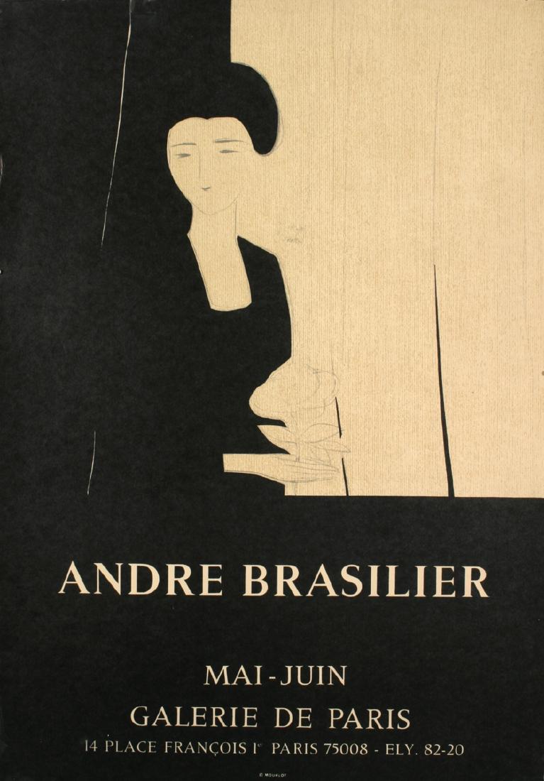 Andre Brasilier, Galerie de Paris: Galerie de Paris by Andre Brasilier, Unsigned Lithograph. Paper size is 31 x 21.5 inches, with an image size of 31 x 21.5 inches. The Lithograph is from an unknown edition size. and is not framed. The