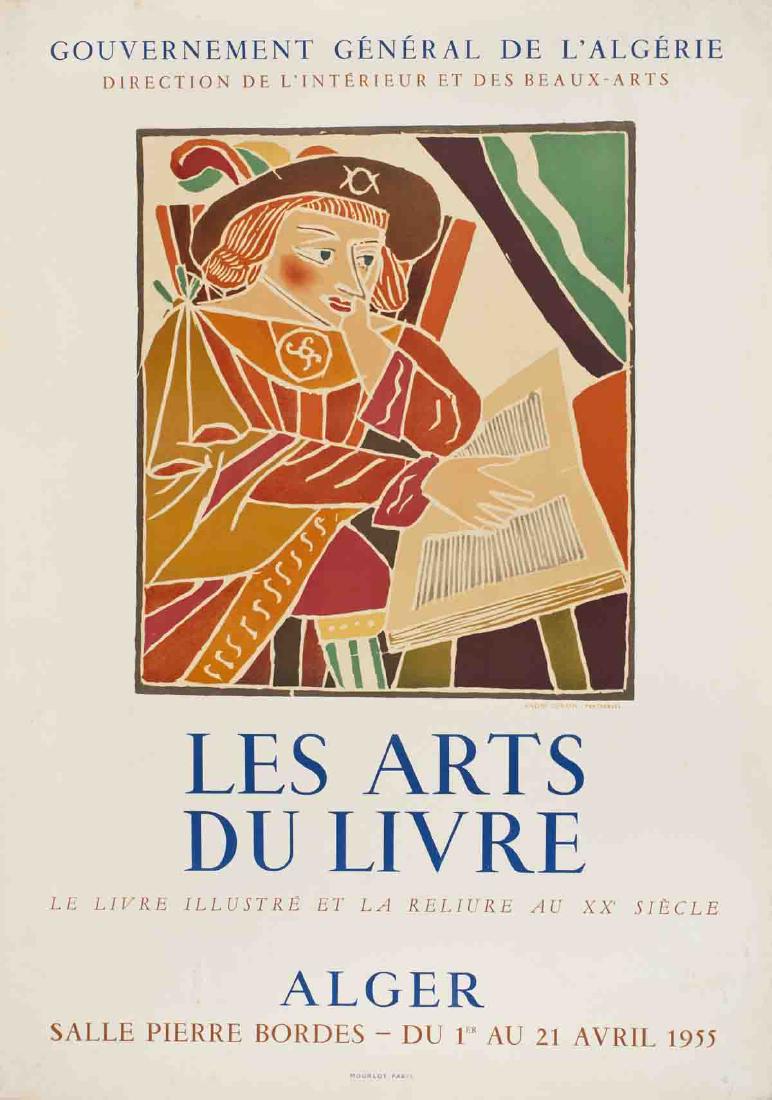 Andre Derain, Les Arts du Livre: Les Arts du Livre by Andre Derain, 1955 Unsigned Lithograph. Paper size is 29 x 20.5 inches, with an image size of 15 x 13.25 inches. The Lithograph is from an edition size of 500 and is not framed. T