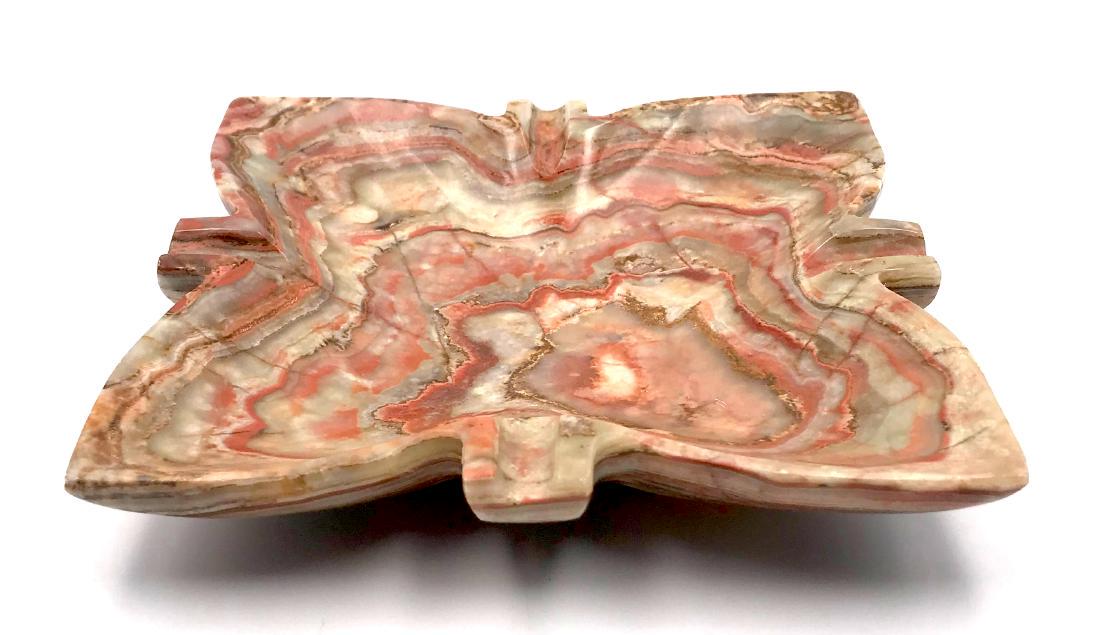 Jasper ashtray: Title: Jasper ashtray Date/Period: Modern Materials: Jasper Dimensions: 13 x 13 cm Beautiful piece of jasper modeled in a form of an ashtray. Great for a fireplace mantel. Please note that this lot ha