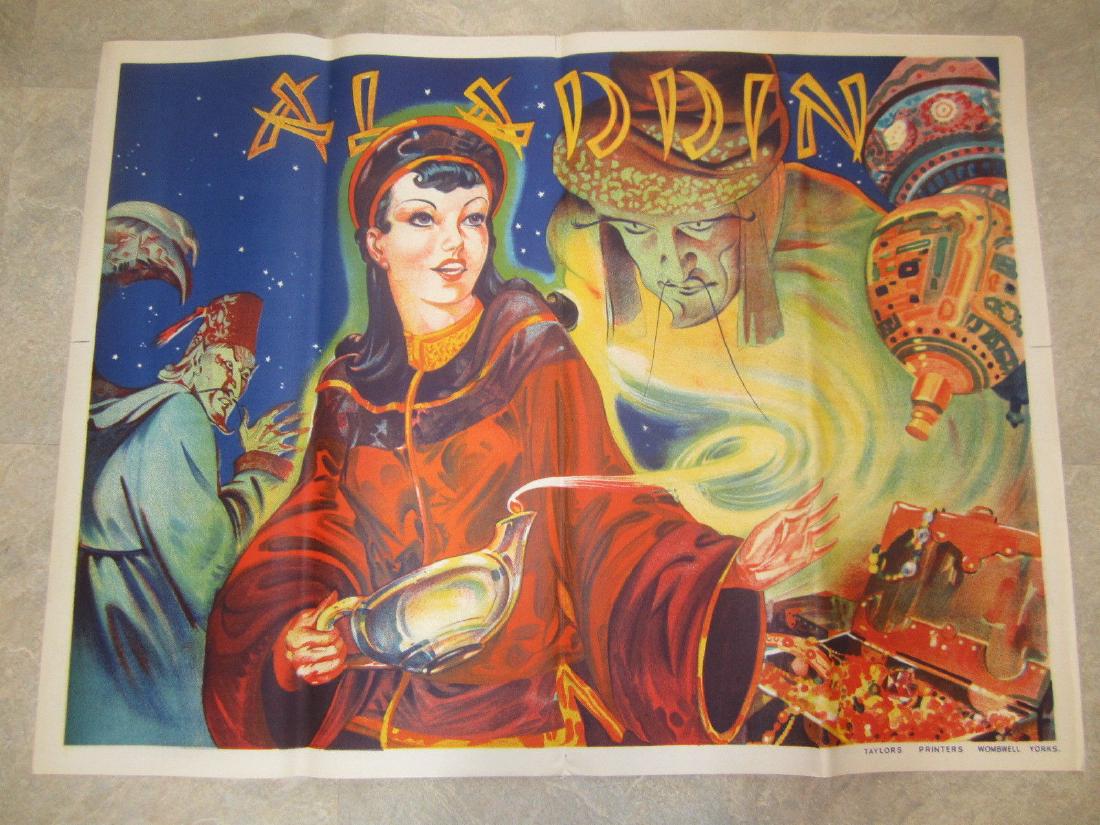 Old Vintage 1930's - ALADDIN - THEATRE Show POSTER (1 of 3)