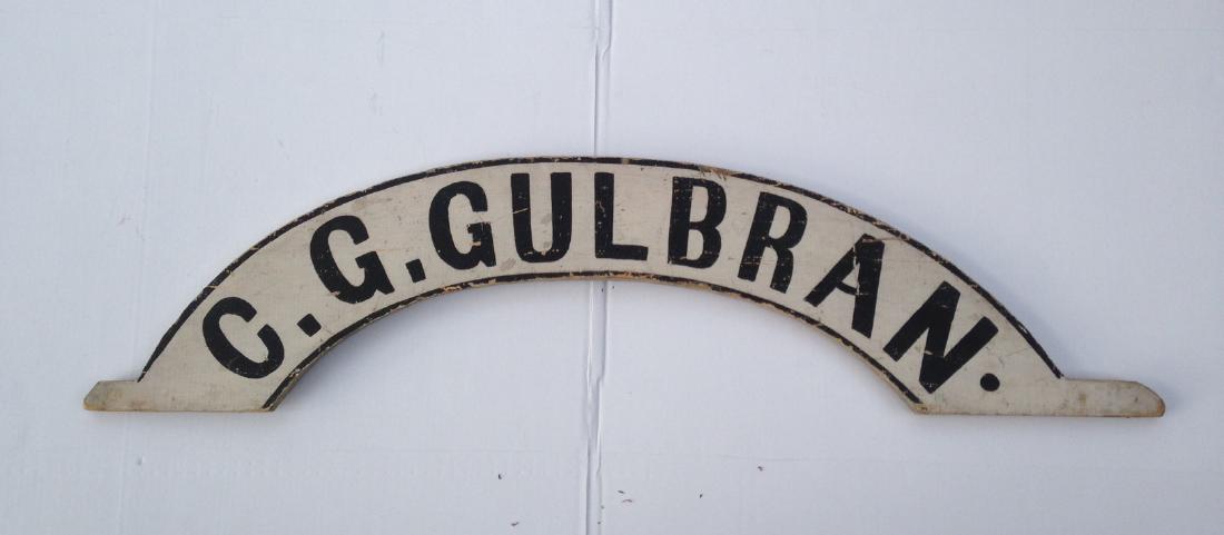 C1920 wooden boat name sign. (1 of 7)