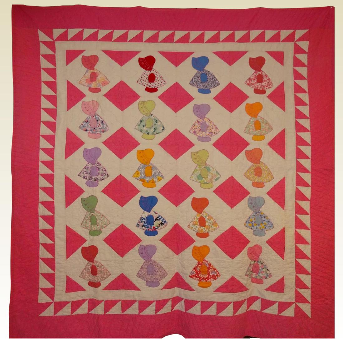 Sunbonnet Sue Charm Quilt c.1930 (1 of 6)