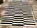 Black & White/Off White Stripped Kilim Rug Rug 7.7x5.5