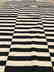 Black & White/Off White Stripped Kilim Rug Rug 7.7x5.5 - 5