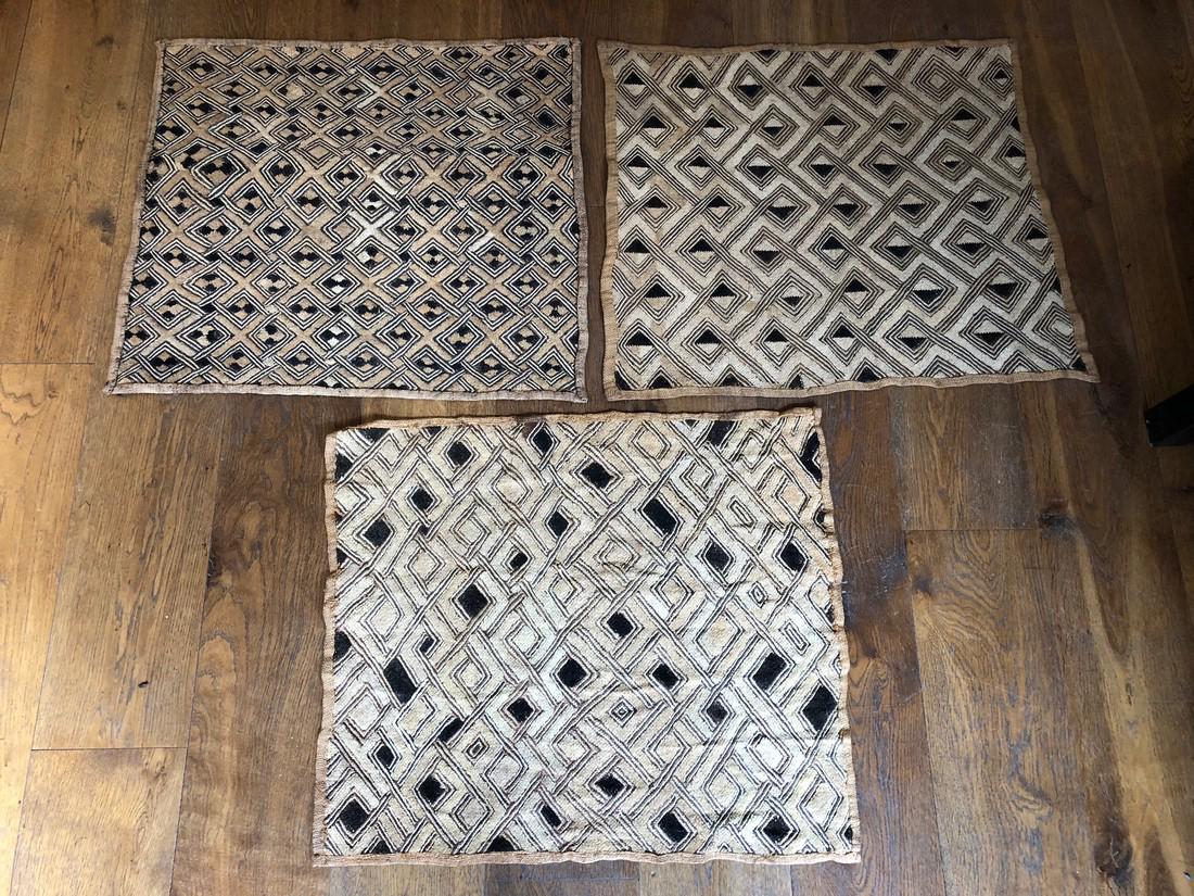 Lot of 3 Traditional Shoowa Kuba Textiles (1 of 9)