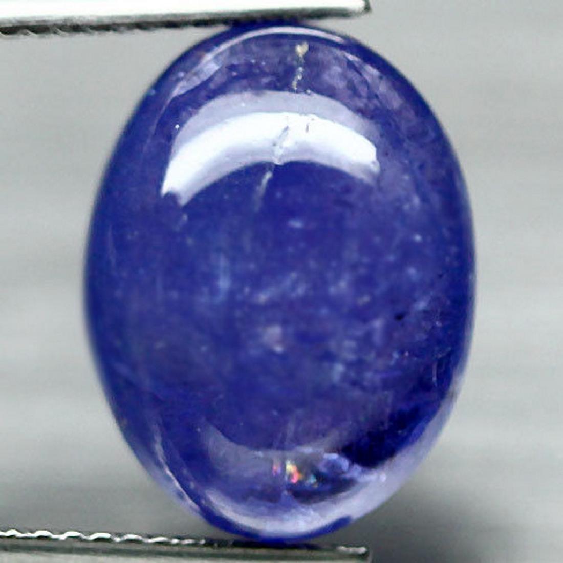 9.69 CT NATURAL! BLUE TANZANITE OVAL CABOCHON (1 of 3)