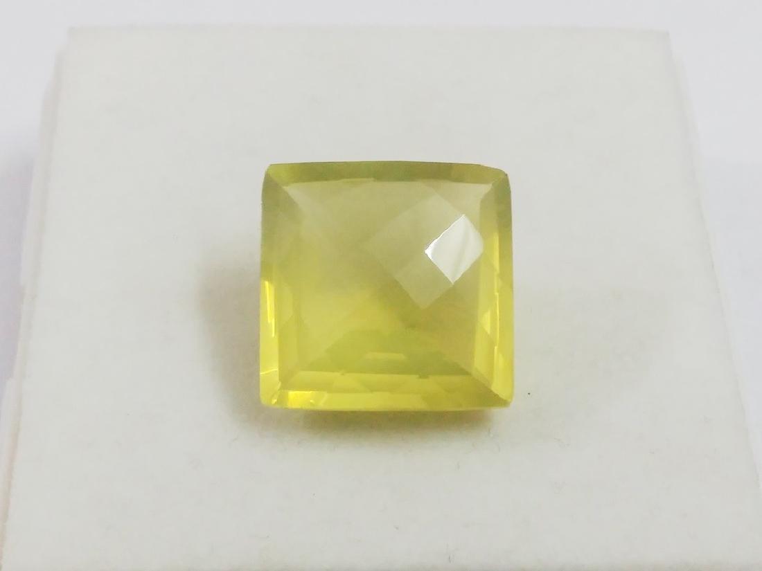 Natural Square Cut Lemon Topaz: Title: Natural Square Cut Lemon Topaz Gemstones: Topaz Carat Weights: 29.96 Size/Dimensions: 20 x 20 x 11 No of Pcs.: 1 Please note that this lot has a confidential reserve. When you leave a bid in ad