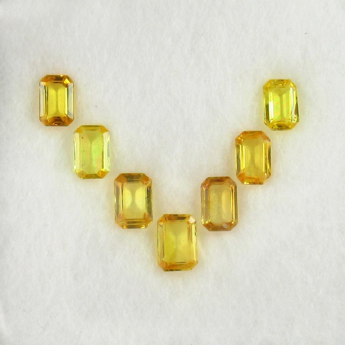 4.08 Ct 7 Loose Yellow Sapphire Matching Necklace Set (1 of 3)