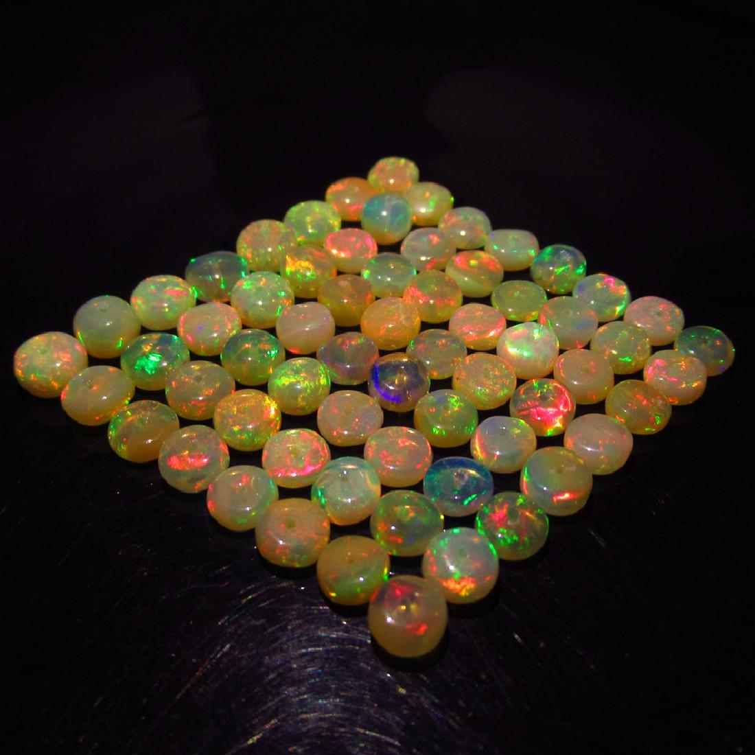 28.87 Ct 64 loose Drilled Fire Opal Beads (1 of 3)